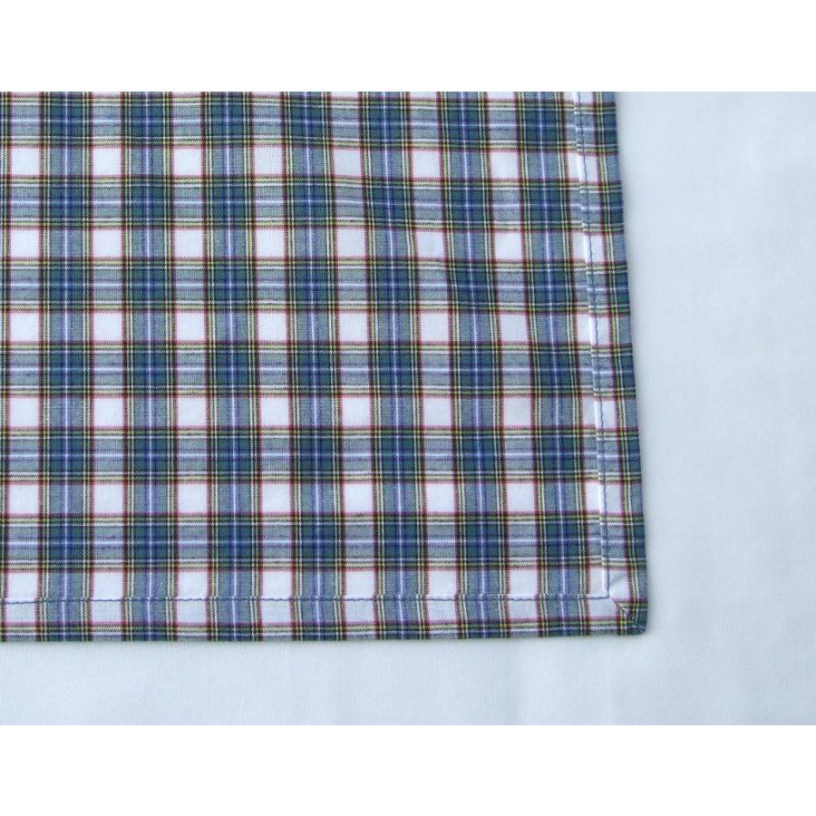 給食用ランチョンマット60×40【ブルーのチェック】綿・薄地 |  | 05