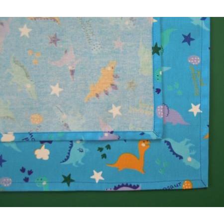 ナフキン46×46・青地にかわいい恐竜柄綿 |  | 01