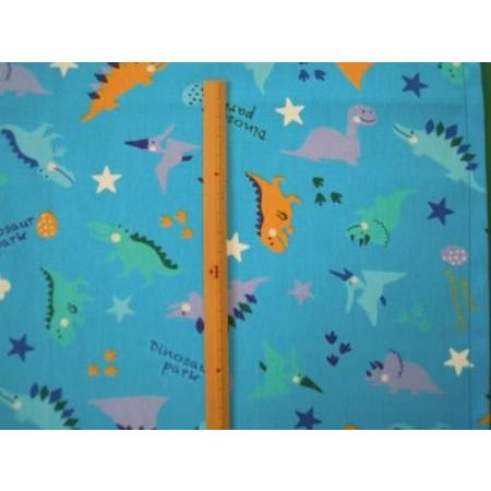 ナフキン46×46・青地にかわいい恐竜柄綿 |  | 02