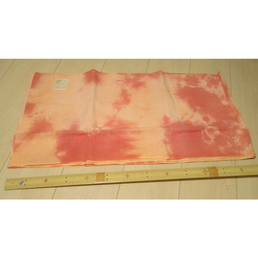 天然素材草木染めのさらし 抱っこ紐・おんぶ紐☆あかね染め むら染め インテリア 防災グッズにも　5ｍ きりっぱなしのさらし《A》 |  | 01