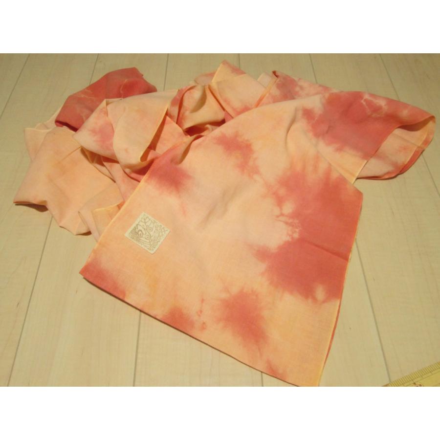 天然素材草木染めのさらし 抱っこ紐・おんぶ紐☆あかね染め むら染め インテリア 防災グッズにも　5ｍ きりっぱなしのさらし《A》 |  | 12