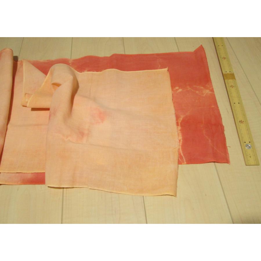 天然素材草木染めのさらし 抱っこ紐・おんぶ紐☆あかね染め むら染め インテリア 防災グッズにも　5ｍ きりっぱなしのさらし《A》 |  | 13