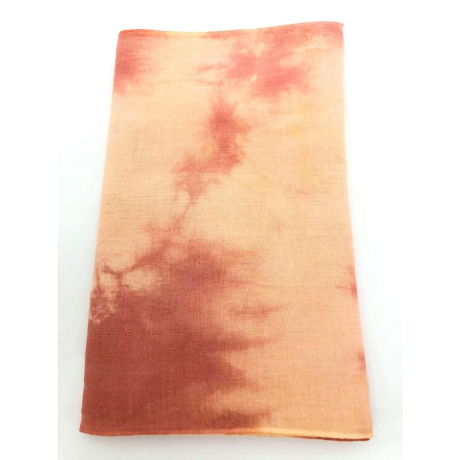 天然素材草木染めのさらし 抱っこ紐・おんぶ紐☆あかね染め むら染め インテリア 防災グッズにも　5ｍ きりっぱなしのさらし《A》 |  | 16