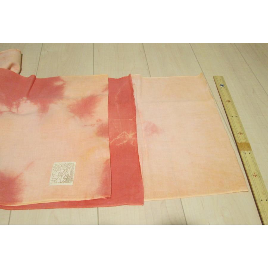 天然素材草木染めのさらし 抱っこ紐・おんぶ紐☆あかね染め むら染め インテリア 防災グッズにも　5ｍ きりっぱなしのさらし《A》 |  | 03