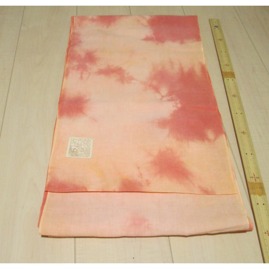 天然素材草木染めのさらし 抱っこ紐・おんぶ紐☆あかね染め むら染め インテリア 防災グッズにも　5ｍ きりっぱなしのさらし《A》 |  | 04