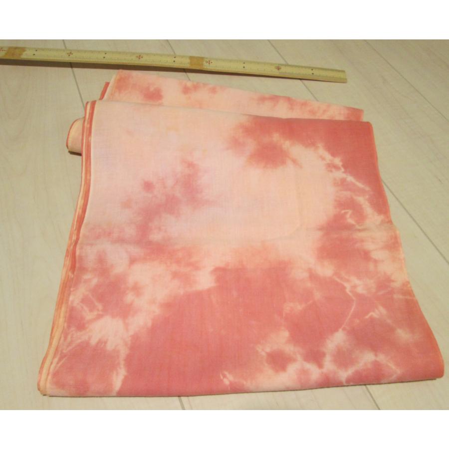 天然素材草木染めのさらし 抱っこ紐・おんぶ紐☆あかね染め むら染め インテリア 防災グッズにも　5ｍ きりっぱなしのさらし《A》 |  | 05