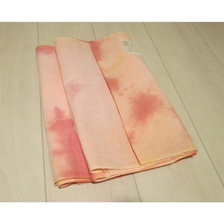 天然素材草木染めのさらし 抱っこ紐・おんぶ紐☆あかね染め むら染め インテリア 防災グッズにも　5ｍ きりっぱなしのさらし《A》 |  | 06