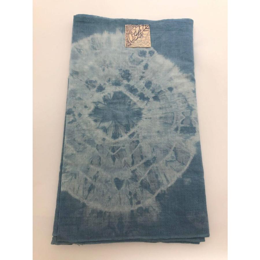 天然素材草木染めのさらし 抱っこ紐・おんぶ紐☆藍染め 絞り模様 インテリア 防災グッズにも　5ｍ きりっぱなしのさらし《B》 | 