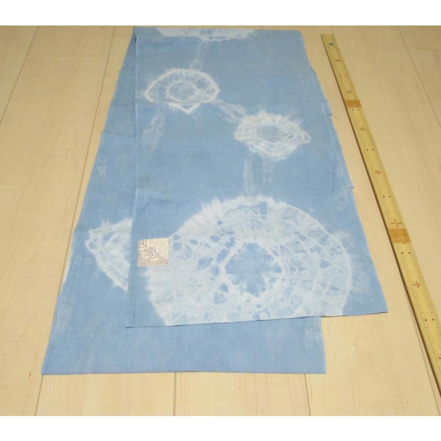 天然素材草木染めのさらし 抱っこ紐・おんぶ紐☆藍染め 絞り模様 インテリア 防災グッズにも　5ｍ きりっぱなしのさらし《B》 |  | 02