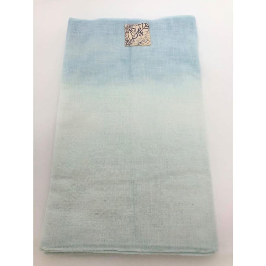 天然素材草木染めのさらし 抱っこ紐・おんぶ紐☆藍染め 薄い水色 インテリア 防災グッズにも　5ｍ きりっぱなしのさらし《C》 | 