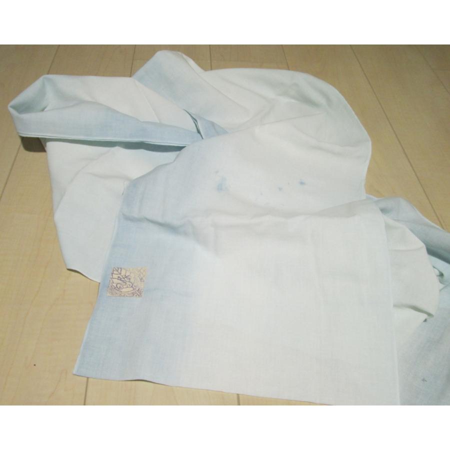 天然素材草木染めのさらし 抱っこ紐・おんぶ紐☆藍染め 薄い水色 インテリア 防災グッズにも　5ｍ きりっぱなしのさらし《C》 |  | 07