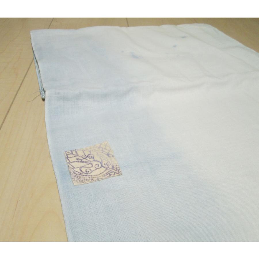 天然素材草木染めのさらし 抱っこ紐・おんぶ紐☆藍染め 薄い水色 インテリア 防災グッズにも　5ｍ きりっぱなしのさらし《C》 |  | 02