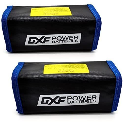 DXFバッテリーLiPoガードLiPoバッグLipoストレージ安全バッテリー耐火バッグシェル防水、防爆、耐火、防爆（2個） モバイルバッテリー 使い勝手の良い