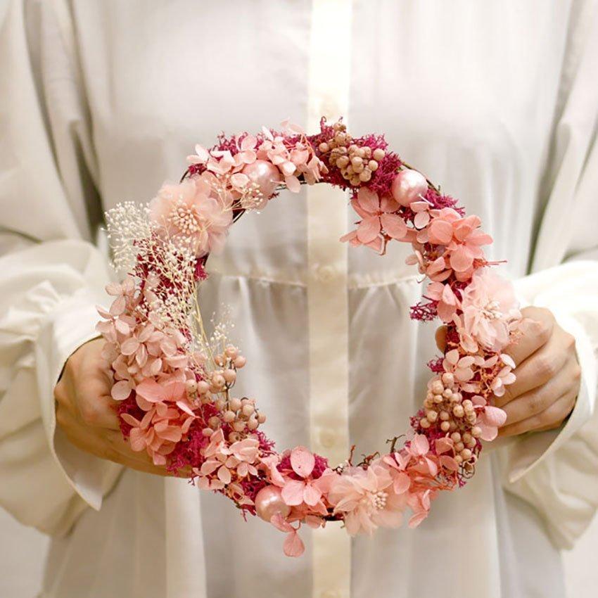 リース 手作りキット フラワーアレンジメント 母の日 春の訪れを愉しむリースキット 母の日 プレゼント 花 Hk プリザーブドフラワー花材アミファ 通販 Yahoo ショッピング