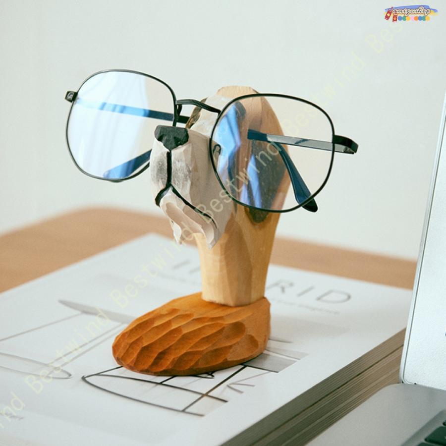 木彫り　メガネスタンド　3個セットまとめて　エキゾチックでいてクールです！！ 木彫りメガネスタンド3個セットまとめてエキゾチックでいて