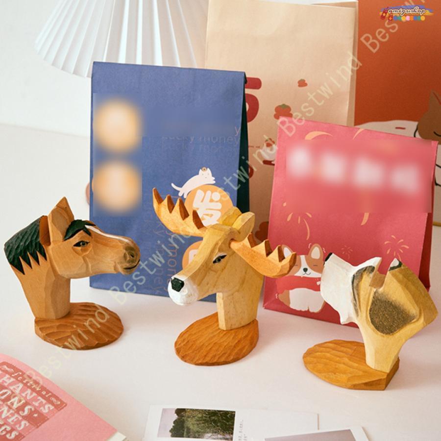 木彫りメガネスタンド3個セットまとめてエキゾチックでいて