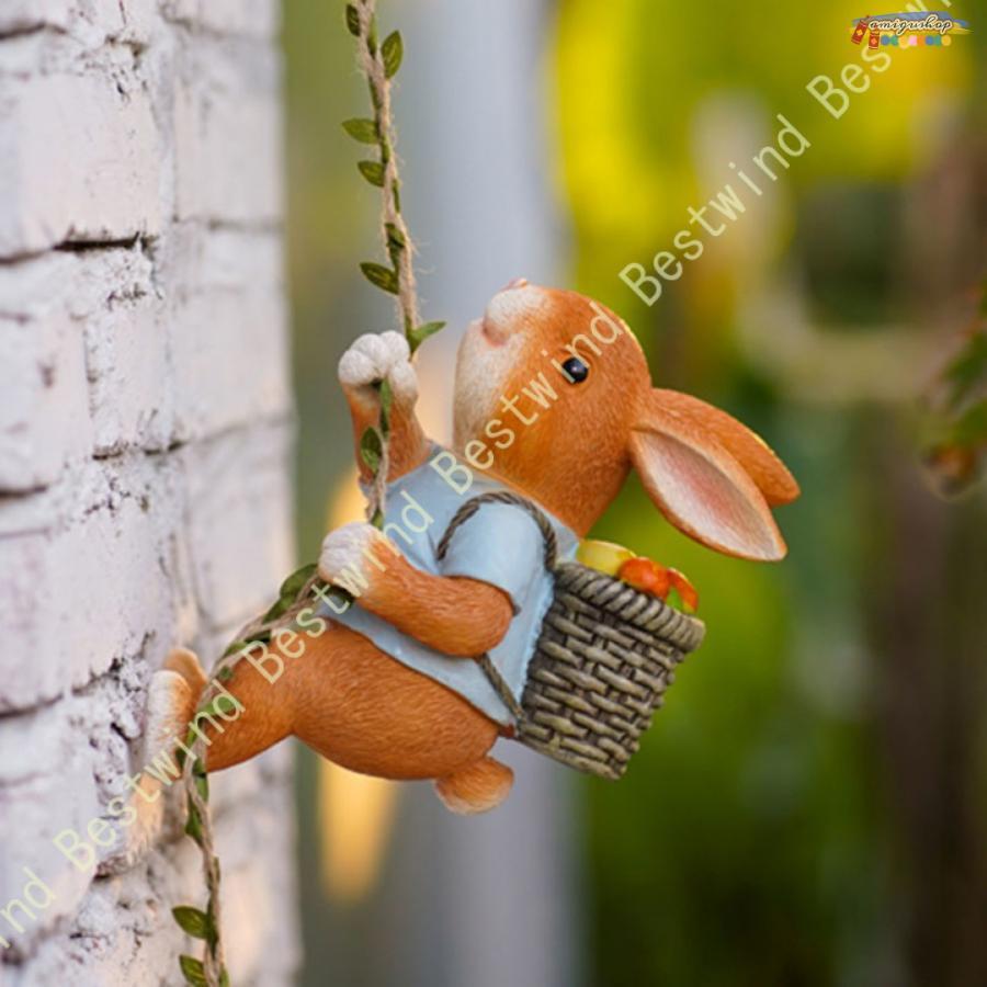 1月うさぎ商品 置き物 樹脂飾り ウサギの置物 ガーデンオーナメント うさぎ