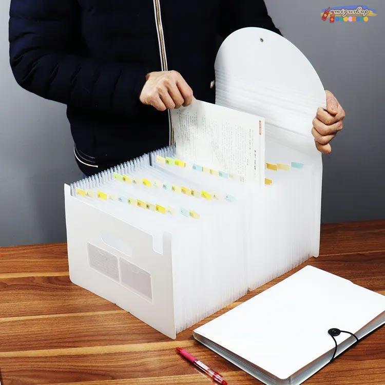 書類 収納 ファイル 書類ケース ファイルボックス ファイル収納 拡張フォルダ ドキュメントスタンド A4サイズ ゴム紐付き じゃばら式ファイル 持ち | ブランド登録なし | 01