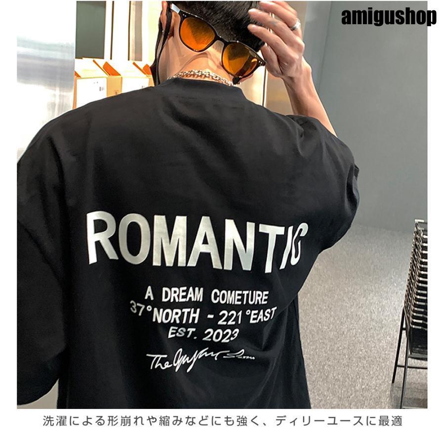 tシャツ 半袖 メンズ トップス 文字 アメカジ  体型カバー ゆったり カジュアル シンプル 通気 吸湿 涼しい 大きいサイズ おしゃれ レディース カップル 新作｜amigushop｜11