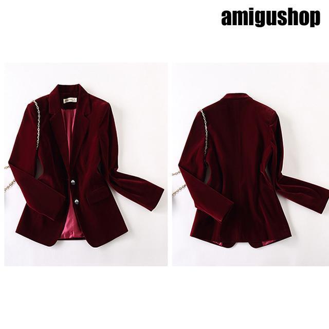 秋 テーラードジャケット レディース ベルベット ベロア