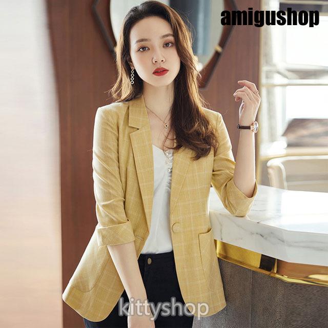 ベージュ ジャケット レディース 夏 テーラードジャケット カジュアル  