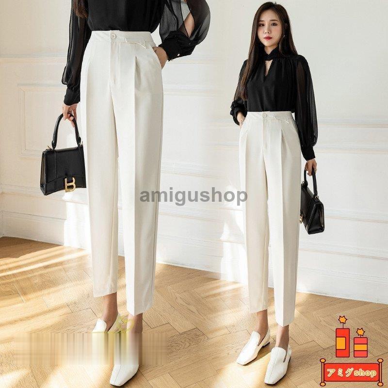 テーパードパンツ レディース スラックス 春 夏 秋 シンプル ビジネスパンツ ボトムス パンツ 30代 40代 きれいめ Ol オフィス フォーマル 代 韓国風 上品 Hl0223 Oo228 アミグshop 通販 Yahoo ショッピング