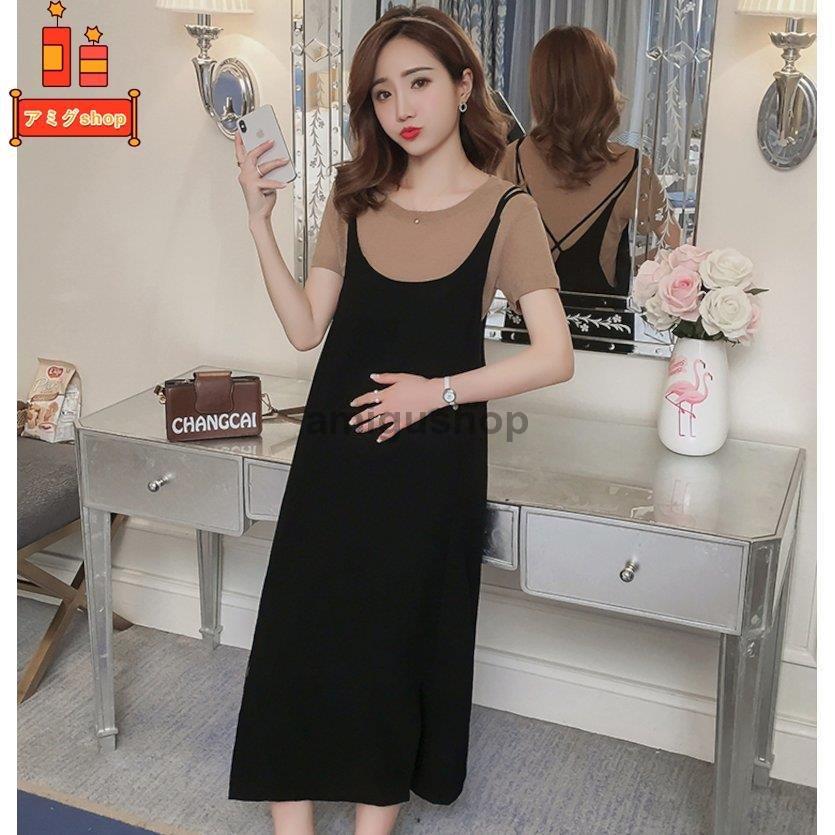 マタニティ ワンピース 半袖 マタニティウェア マタニティドレス ファッション おしゃれ ママ プレママ レディース 着やすい 妊娠 妊婦 夏 かわいい Hl0224 Gg10 アミグshop 通販 Yahoo ショッピング