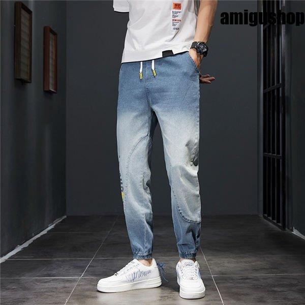 サルエルパンツ メンズ デニム ジーンズ 色むら ジーパン テーパードパンツ デニムパンツ 体型カバー ゆったり カコイイ お兄系 春夏 Hl0511 Qqs304 アミグshop 通販 Yahoo ショッピング