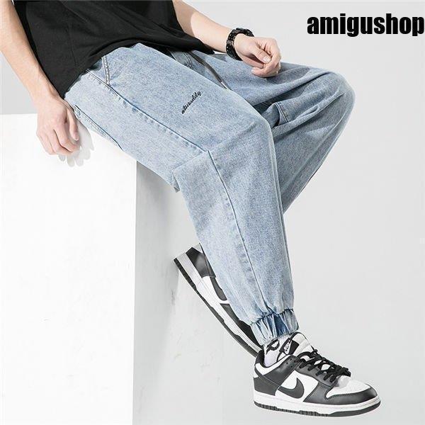 サルエルパンツ メンズ デニム ジーンズ ジーパン イージーパンツ テーパードパンツ デニムパンツ 体型カバー ゆったり カコイイ お兄系 春夏 Hl0511 Qqs997 アミグshop 通販 Yahoo ショッピング