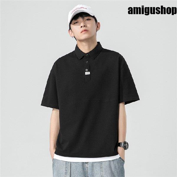 希少 黒入荷 メンズウエア 半袖ポロシャツ メンズ 重ね着風 ボタンダウンシャツ 半そで 半袖ポロシャツ メンズ 重ね着風 ボタンダウンシャツ 半そで シャツ メンズポロシャツ お兄系ポロシャツ ジュニア 配色切替 立ち襟 夏服 サマー Www Threeriversofs Com