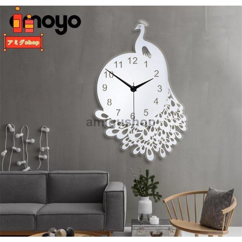 孔雀の壁掛け時計 掛け時計 かけ時計 おしゃれ 壁飾り 北欧 おしゃれ プレゼント ギフト 北欧芸術風 Lz0217 Ss1 アミグshop 通販 Yahoo ショッピング