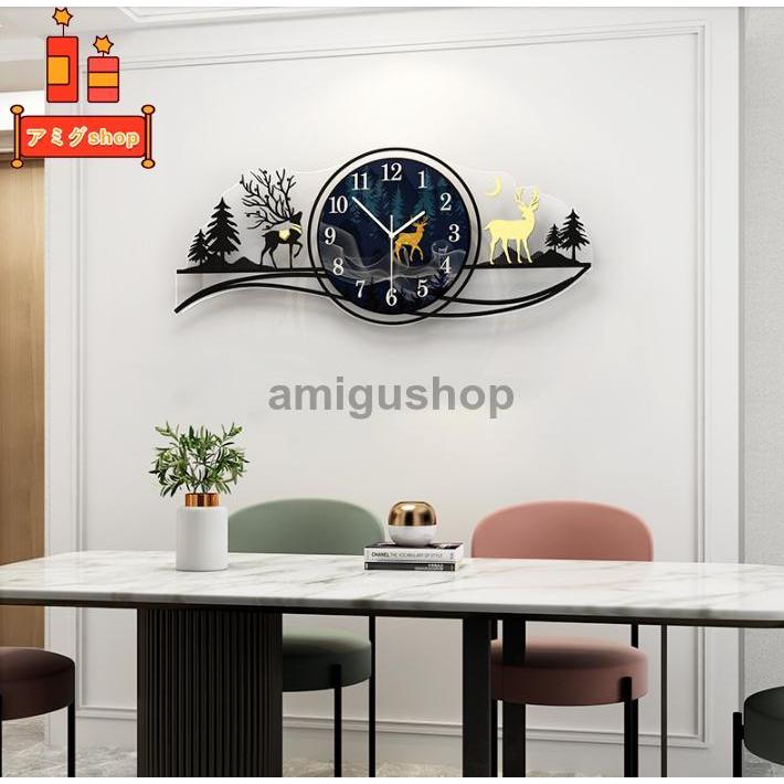 森鹿の壁掛け時計 掛け時計 かけ時計 おしゃれ 壁飾り 北欧 おしゃれ ウォールクロック プレゼント ギフト Lz0217 Ss7 アミグshop 通販 Yahoo ショッピング
