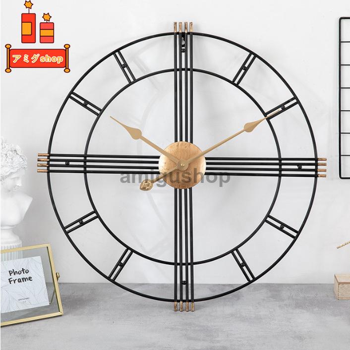 100 鉄製壁掛け時計 鉄の職人 手作り 掛け時計 かけ時計 おしゃれ 壁飾り 北欧芸術風 A15