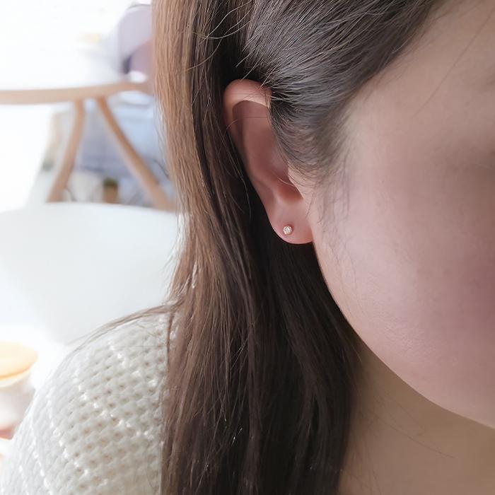 SIクラス 両耳0.2ct ダイヤピアス プラチナ pt900 K18 K18PG