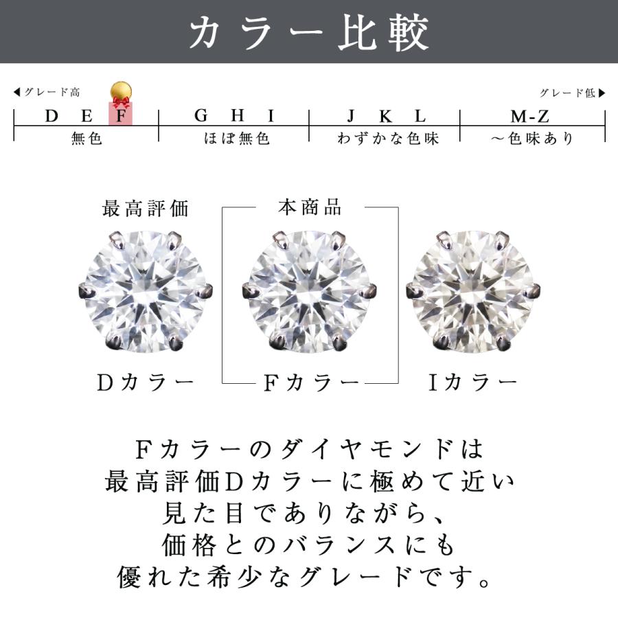 中央宝石研究所ソーティング excellentカット ダイヤモンドピアス 両耳0.6ct Fカラー SI2クラス プラチナ900 一粒ピアスの画像