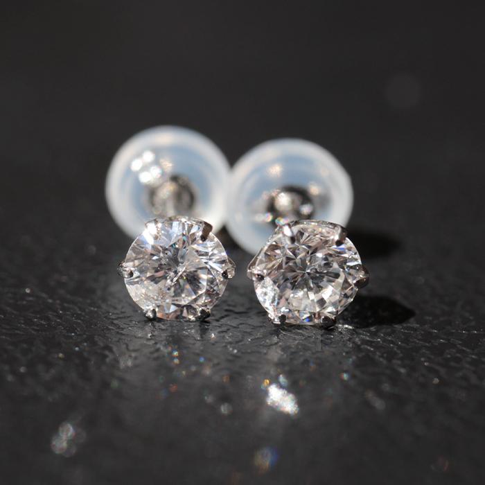 ピアス ダイヤ 中央宝石研究所ソーティング 両耳0.6ct Gカラー I1 DOOD