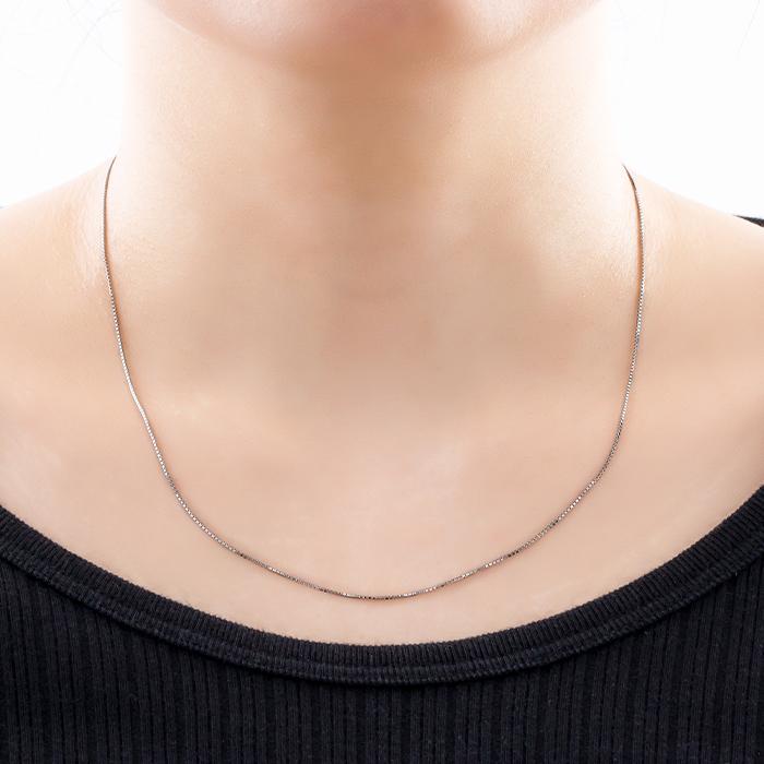 Pt850 ベネチアンチェーン ネックレス 0.8mm 45cm スライド式 Pt850 ベネチアンチェーン ネックレス 0.8mm 45cm スライド式