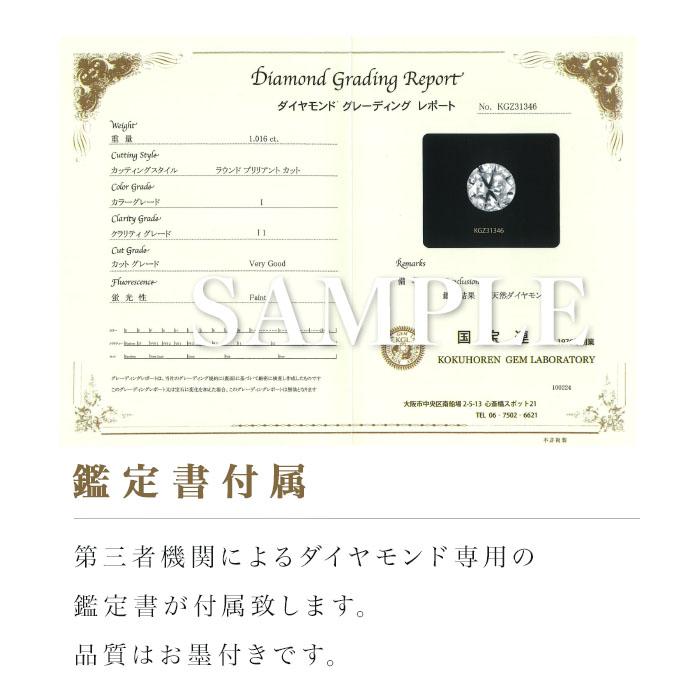 1.0ct Ptダイヤネックレス 鑑定書 I-I1-VG 一粒ダイヤ 1.0ct Ptダイヤネックレス 鑑定書 I-I1-VG 一粒ダイヤ