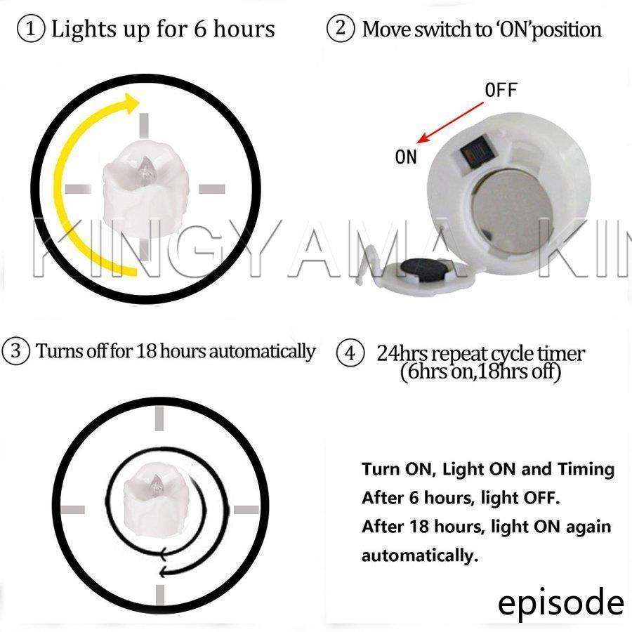 LEDキャンドルライト 12個セット 電池式　常灯タイプ 点滅 タイプガーデンライト LEDライト キャンドルライト 装飾雰囲気結婚式パーティー｜amika-st｜02