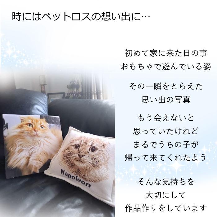 ペット 写真 クッション 誕生日 プレゼント メモリアル グッズ 思い出 還暦祝い 記念品 名前入り 犬好き 猫好き オリジナル かわいい 高級感_6