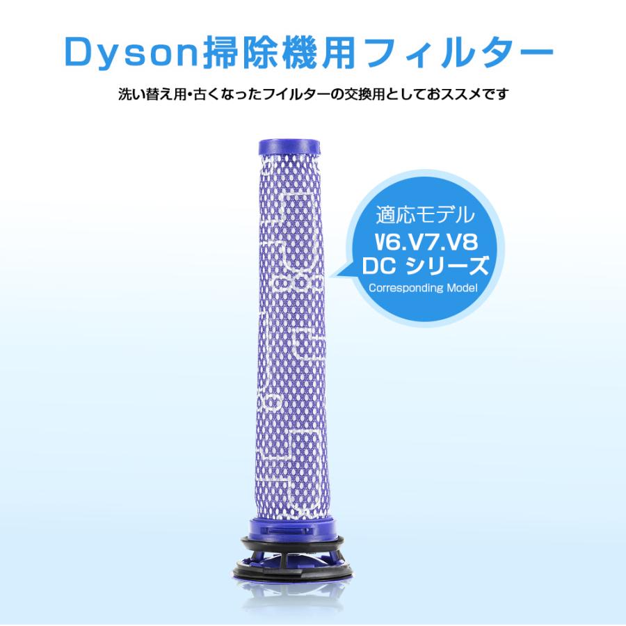 Dyson - ダイソン掃除機用フィルター　2個　互換品　V6　V7　DC62　などに(D)☆ ダイソン掃除機フィルター 2個セット DC58 V6 V7 V8 シリーズ