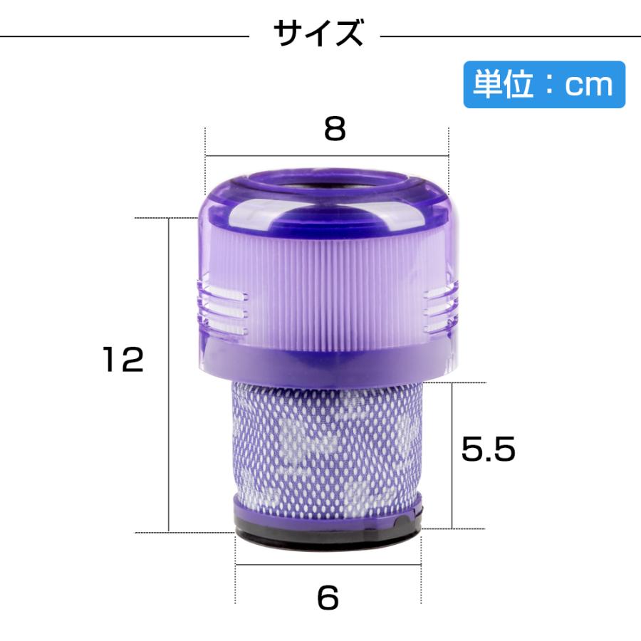 ダイソン掃除機フィルター Digital Slim シリーズ SV18 プレフィルターフィルター 交換フィルター フィルタ 互換フィルター 部品 高品質HEPAフィルタ｜amirabear｜06