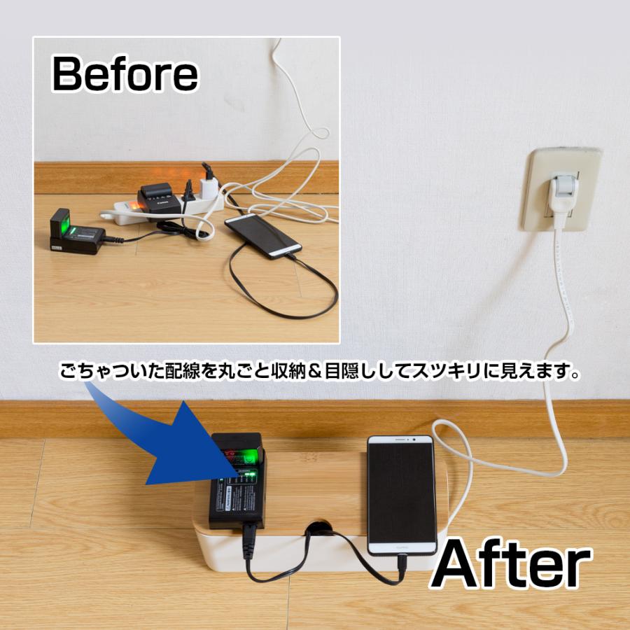 ケーブルボックス ケーブル収納ケース タップボックス 配線収納 配線隠し 配線カバー コンセント 収納 ホワイト Hb Storage S 八番屋 通販 Yahoo ショッピング