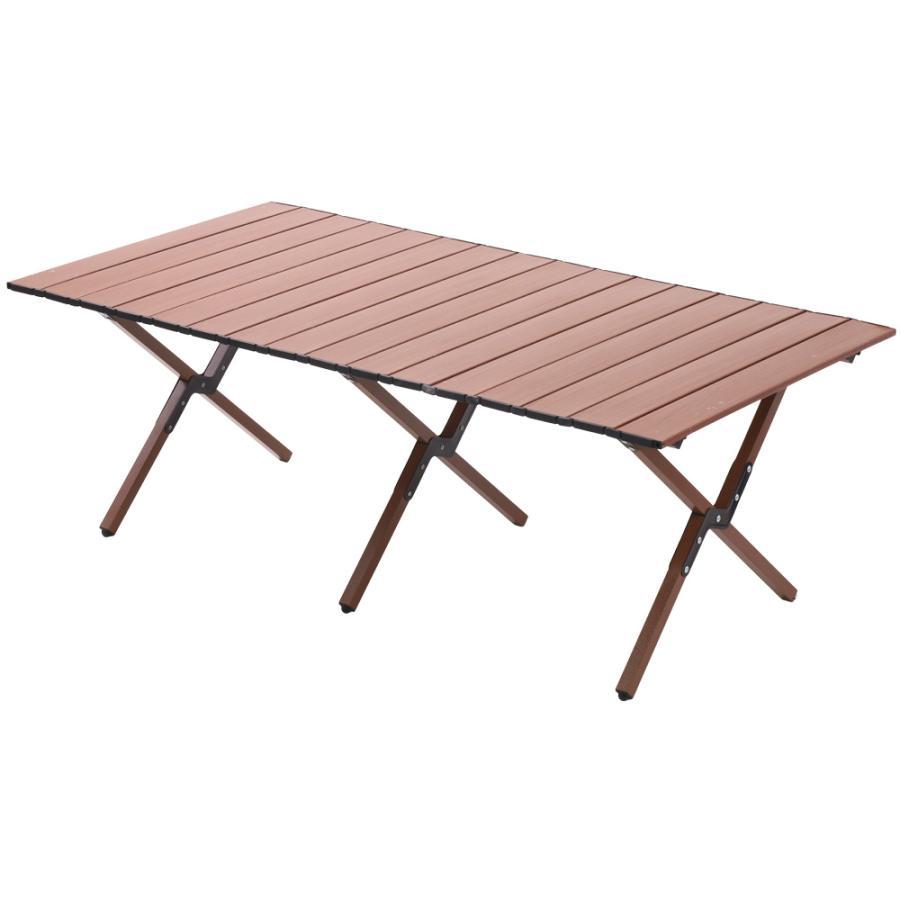 アウトドアテーブル 折りたたみ 木目 120cm 軽量 1?4人用 120×45