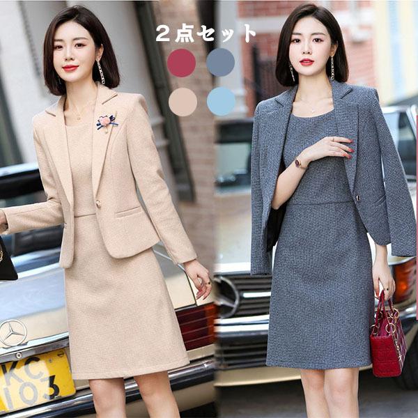 スーツ レディース 40代 50代 30代 おしゃれ 代 2点セット 秋 服装 ママ 卒業式 服 母 セレモニースーツ フォーマル ワンピーススーツ ビジネス ジャケット C18 Coat195 Amistad 通販 Yahoo ショッピング