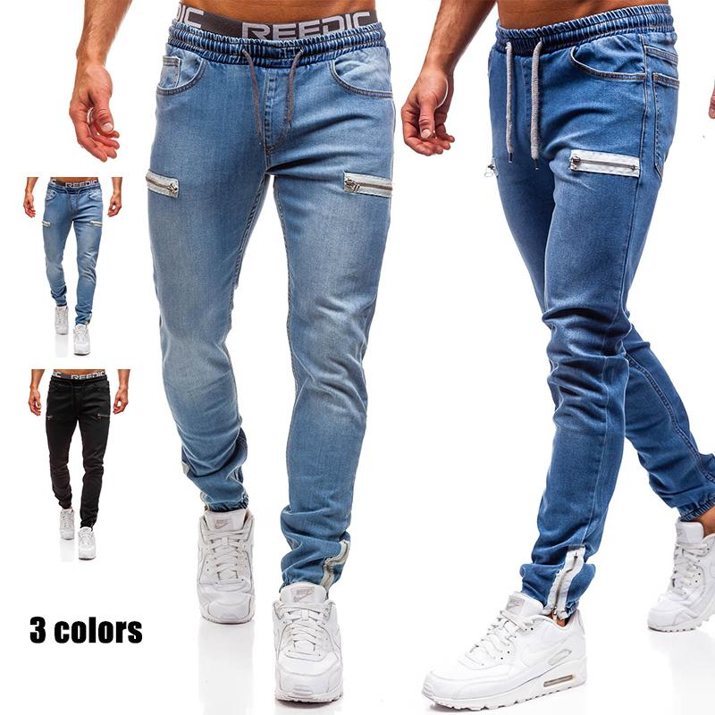 メンズ ジーンズ デニムパンツ スウェットデニム スウェット ストレッチ デニム 裾ファスナー ジーパン Gパン 国内外の人気