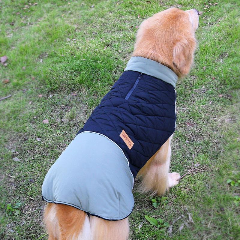 犬用ベスト ダウン風ベスト犬用アウター ペット服 ダウンジャケット風 ジャンパー ドッグウェア 冬服 大型犬 お出掛け かわいい 柴犬 防寒 温かい｜amistad-2｜09