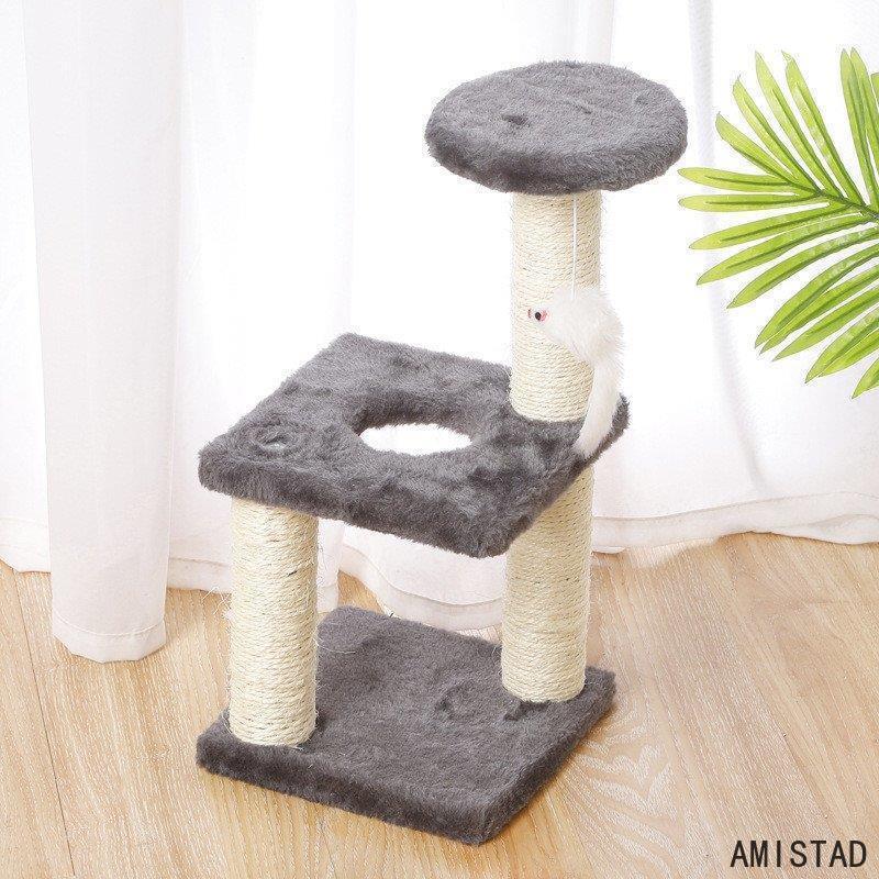 ドゥエルおしゃれ 麻ひも 省スペース小型 中型 スリム 猫ハウス 爪とぎ ハンモック猫タワー cat tree 据え置き型｜amistad-2｜19