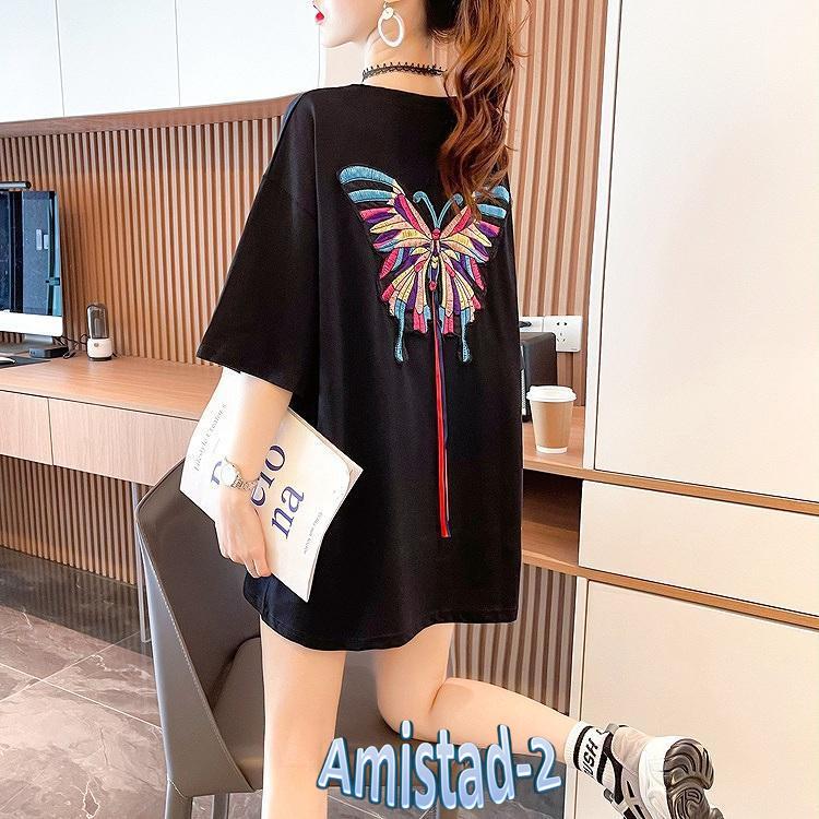 KMRii 　バタフライ柄　カットソー　半袖 KMRii バタフライ柄 カットソー 半袖 【公式通販】