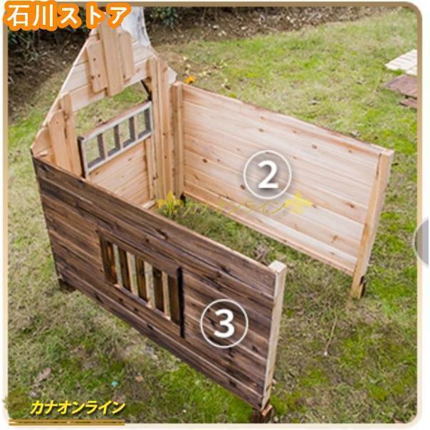 北欧 犬小屋 屋外用 大型犬 木製 ドア付きの大型屋外 犬舎 中型犬 小型犬 猫ハウス ペット犬の小屋 全天候型 組立式_16
